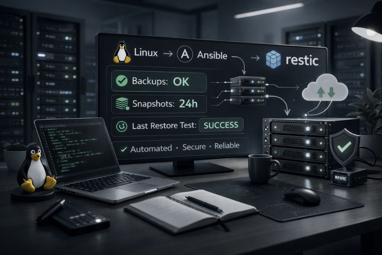 Automatiser les sauvegardes Linux avec Ansible et Restic en environnement PME