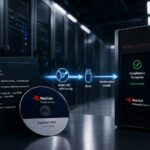 Illustration installation automatique Red Hat avec ISO Kickstart et serveur prêt en datacenter