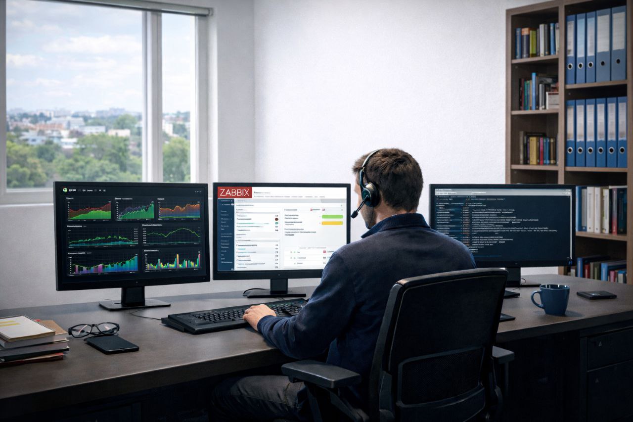 Maintenance serveurs Linux PME avec supervision et tableaux de bord Zabbix