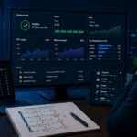 Dashboard de monitoring Kubernetes avec métriques de cluster et workflow de troubleshooting en production