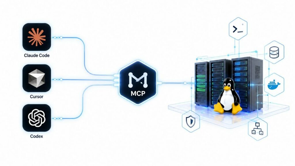 Claude Code, Cursor et Codex connectés à une infrastructure Linux via MCP