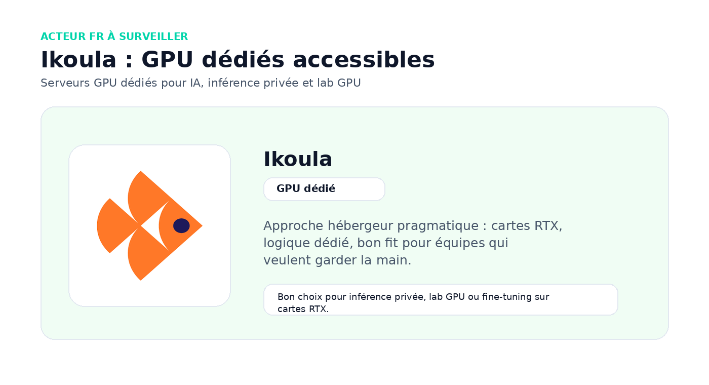 Ikoula et son offre de serveurs GPU dédiés pour IA, inférence privée et lab GPU
