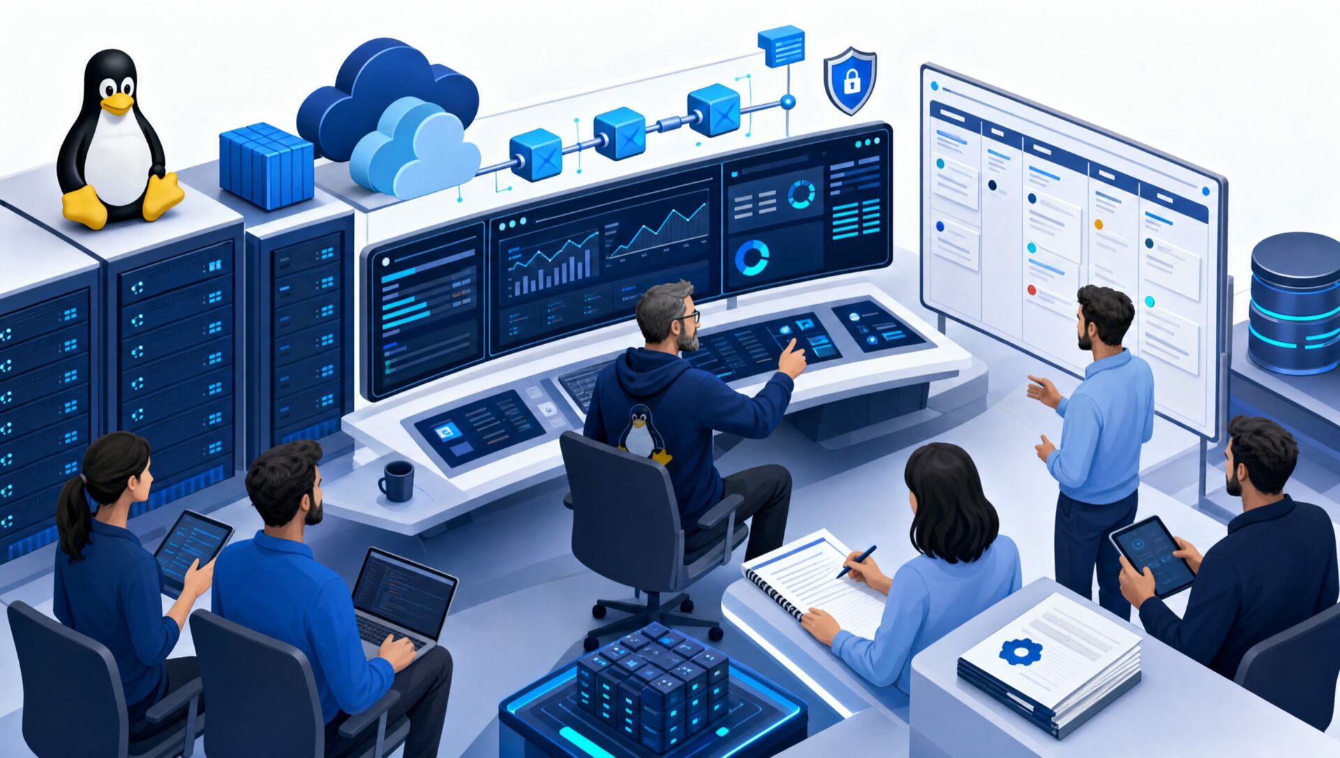 Illustration référent infrastructure et DevOps temps partagé