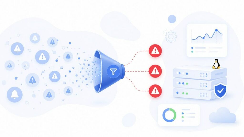 monitoring serveur entreprise : filtrer les alertes utiles sans bruit pour une petite équipe d’exploitation