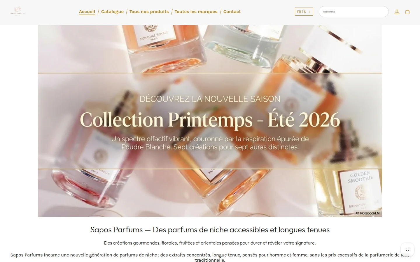 Capture du site public Sapos Parfums