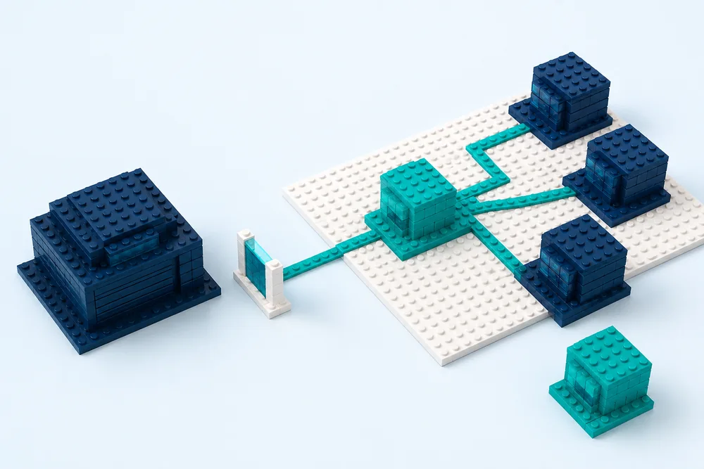 Illustration d’un laboratoire de test modulaire avant l’ouverture d’accès supplémentaires à un agent IA.